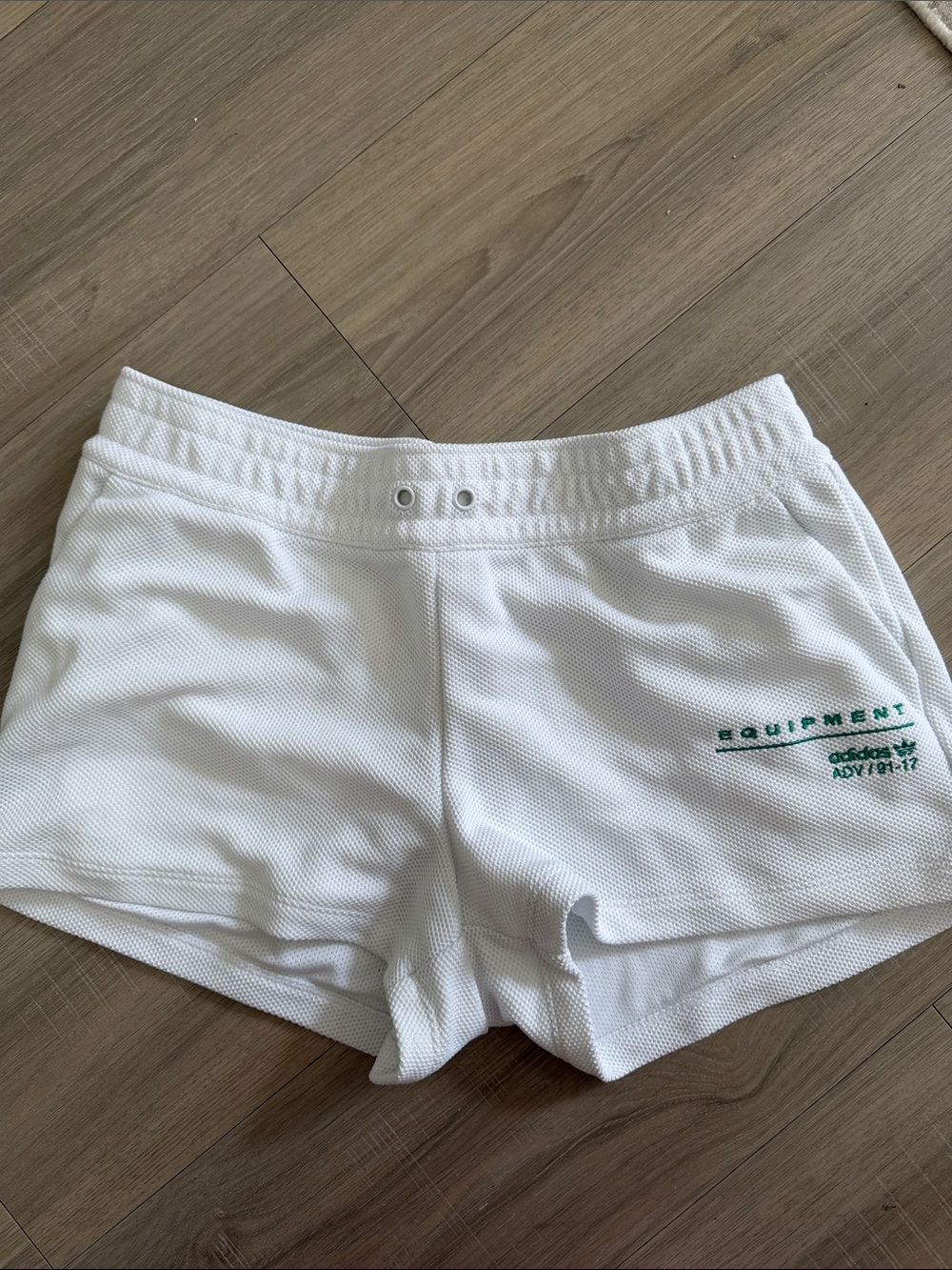 White Women's Adidas Athletic Mesh Shorts